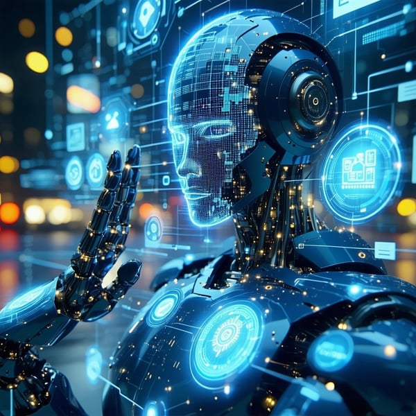 Modern digital interface representing intelligent automation in insurance